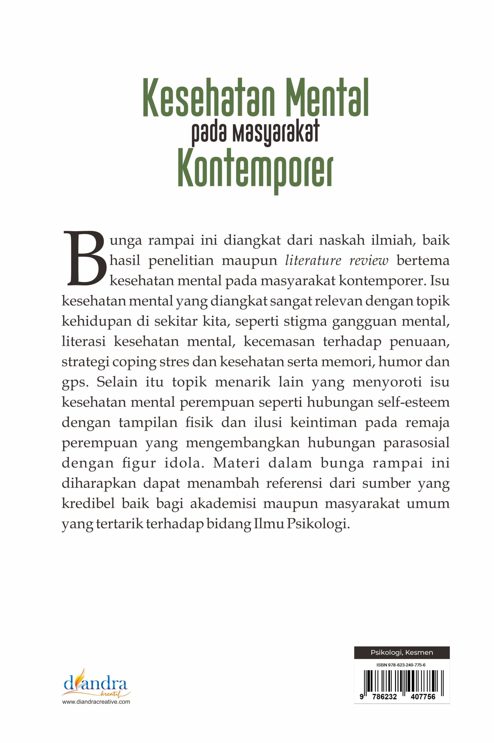 Kesehatan Mental pada Masyarakat Kontemporer_Back Cover Kesehatan Mental pada Masyarakat Kontemporer - Gambar 2