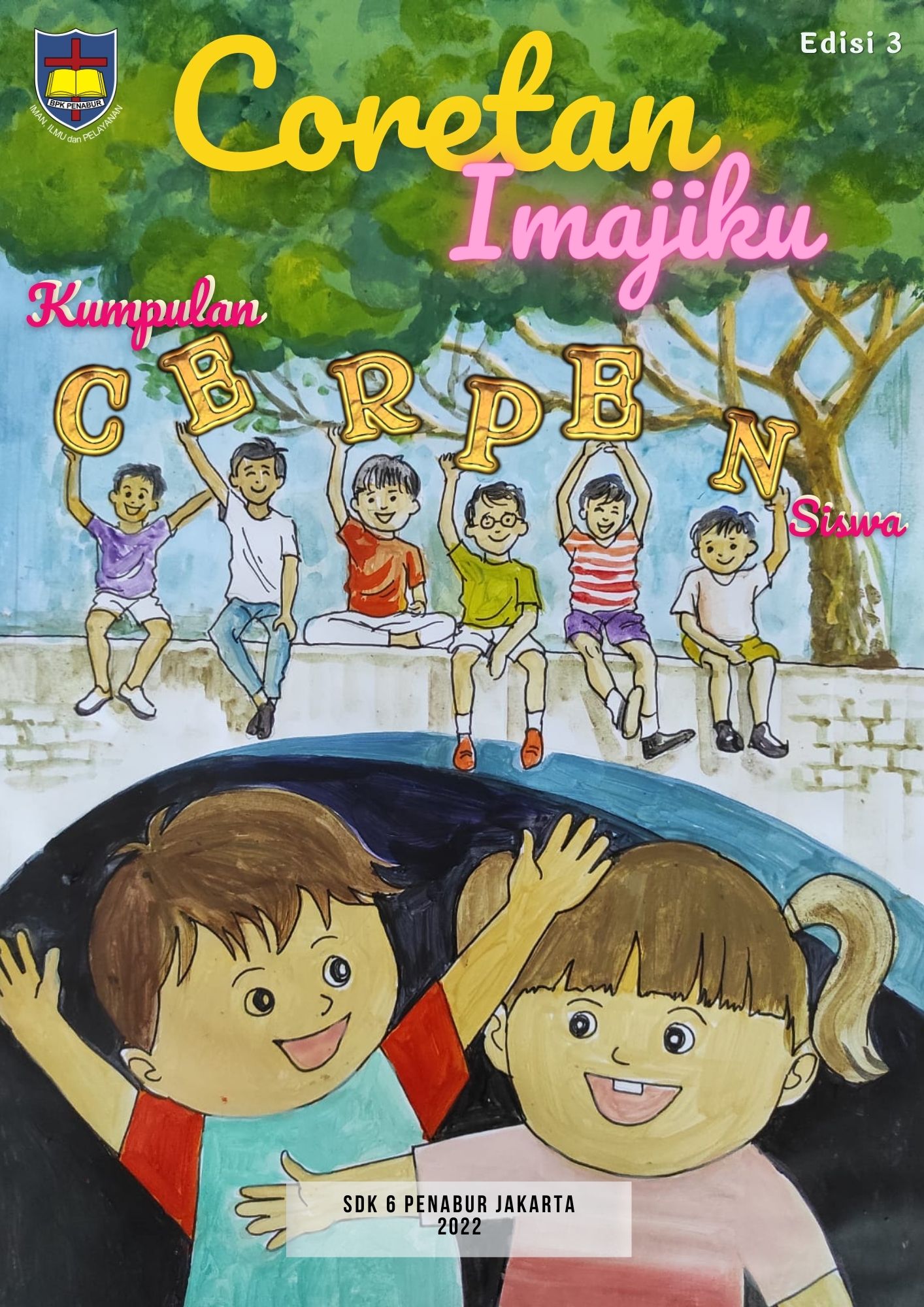 COVER BUKU KARYA SISWA KELAS IV ed.3 Coretan Imajiku – Kumpulan Cerpen Siswa Edisi. 3 - Gambar 1