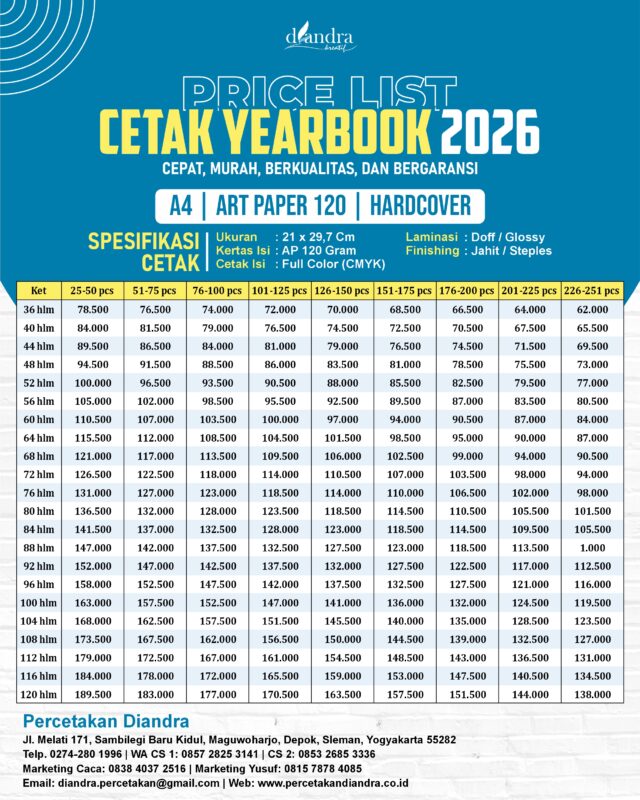 Yearbook A4-AP 120-Hardcover-Diandra 2026