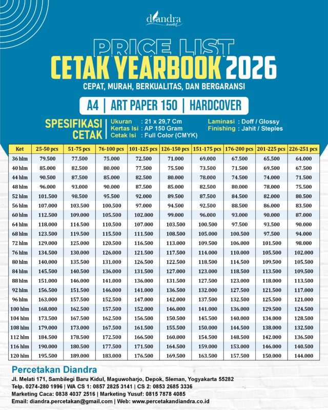 Yearbook A4-AP 150-Hardcover-Diandra 2026