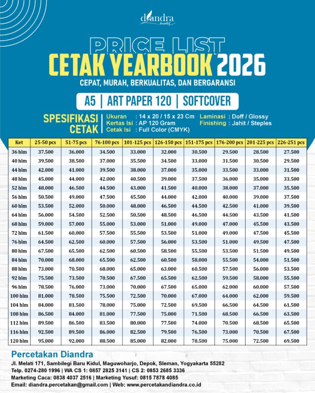 Yearbook A5-AP 120-Softcover-Diandra 2026