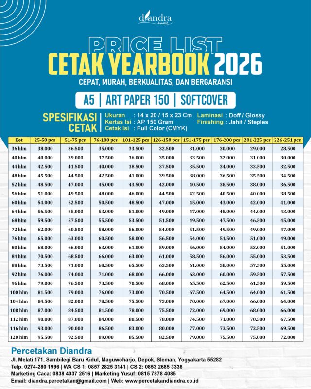 Yearbook A5-AP 150-Softcover-Diandra 2026