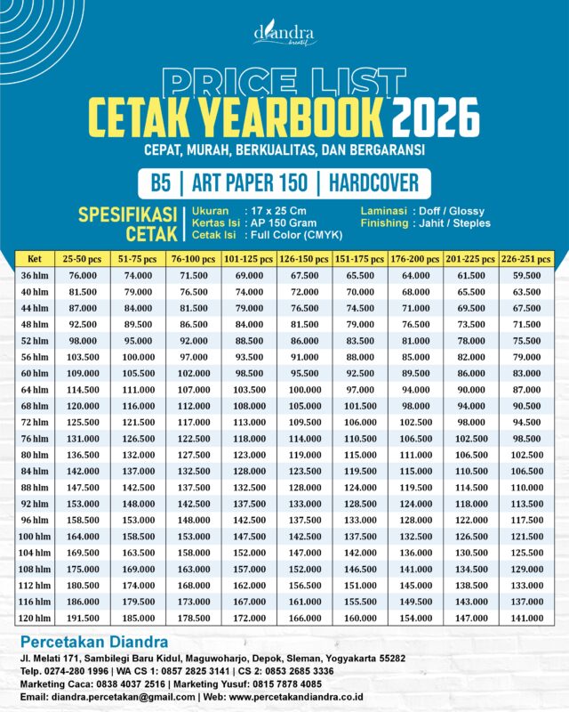Yearbook B5-AP 150-Hardcover-Diandra 2026