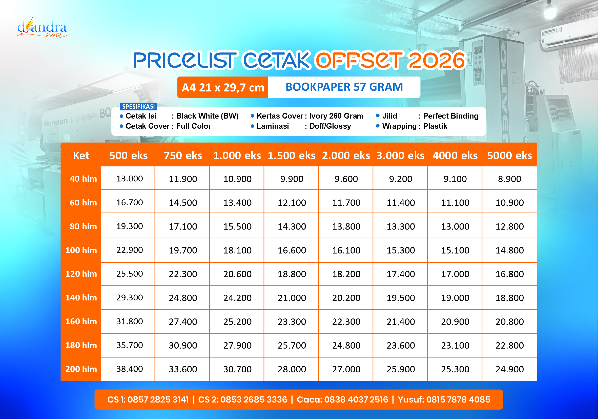 Cetak Buku A4 Offset Cetak Buku A4 Offset