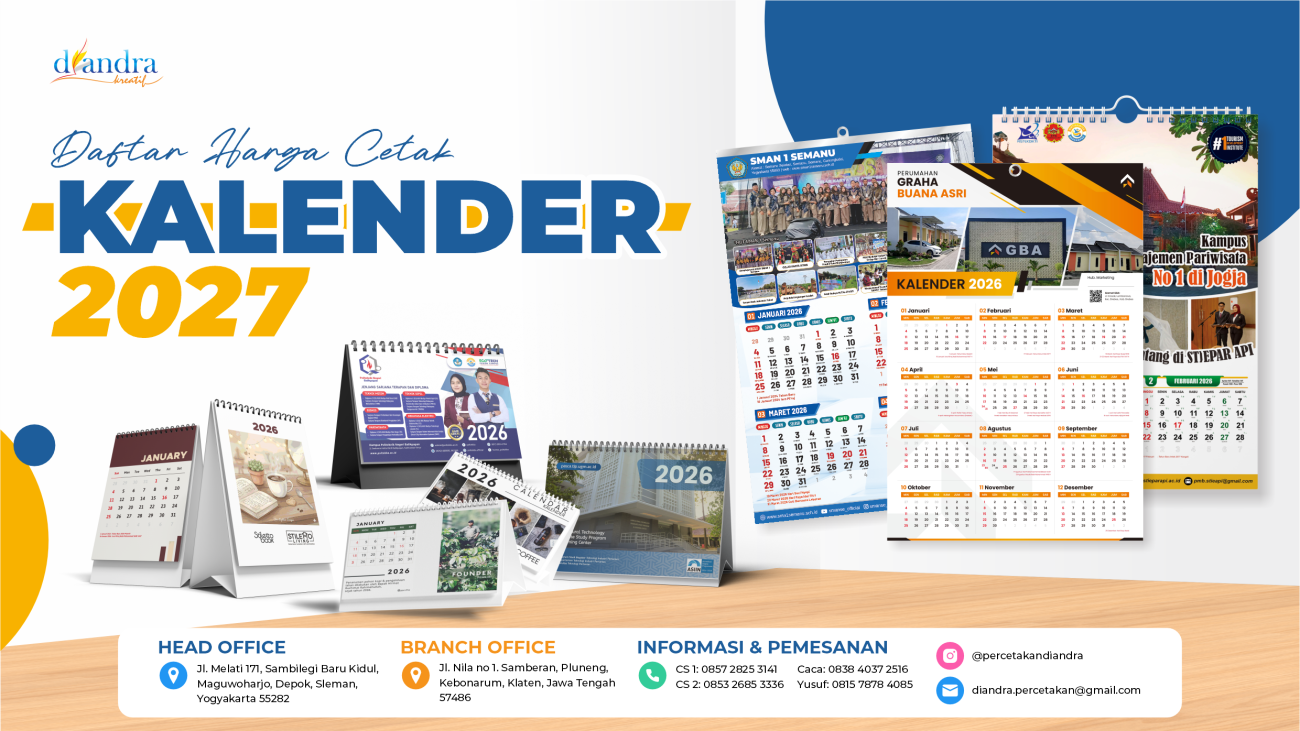 Cover Kalender Dinding Meja 2027